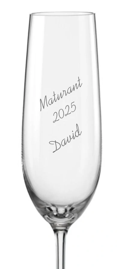 Maturitní sklenička na sekt se jménem 190ml, 1 ks
