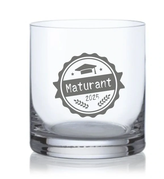 Maturitní sklenička na whisky Logo 280ml, 1 ks