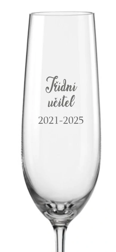 Maturitní sklenička na sekt Třídní učitel 190ml, 1 ks