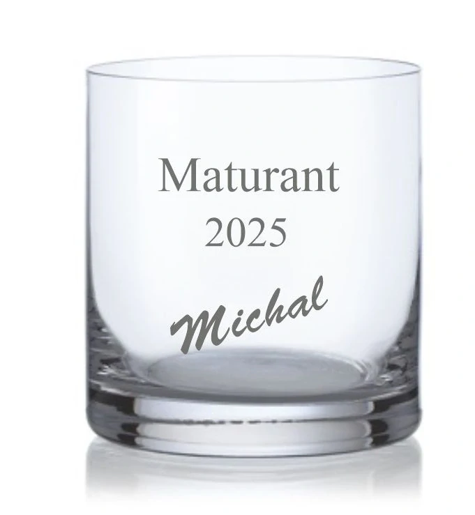 Maturitní sklenička na whisky se jménem 280ml, 1 ks