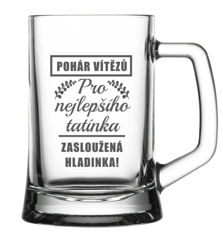 Půllitr s pískovaným motivem "POHÁR VÍTĚZŮ"
