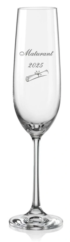 Maturitní sklenička na sekt Diplom 190ml, 1 ks