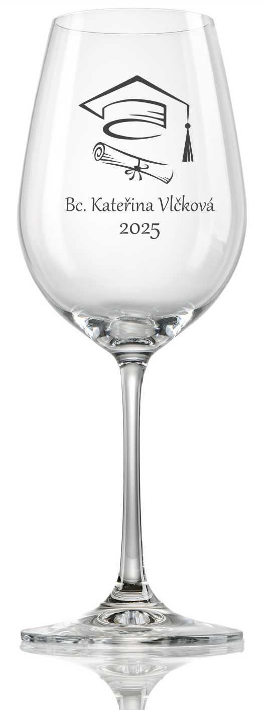 Sklenička na víno "DIPLOM", 1 ks