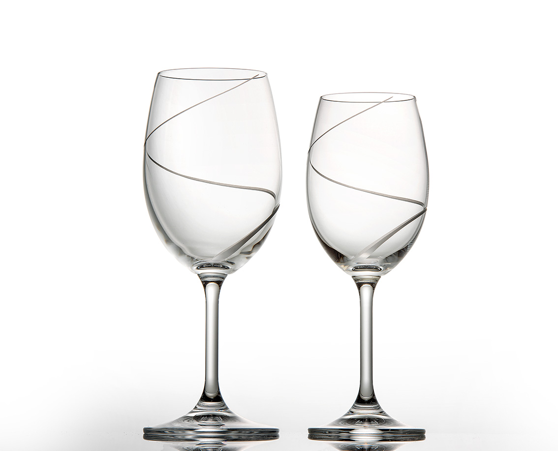Bohemia Crystal Sklenice na víno 250 ml dekor ATLANTIS, 6 ks