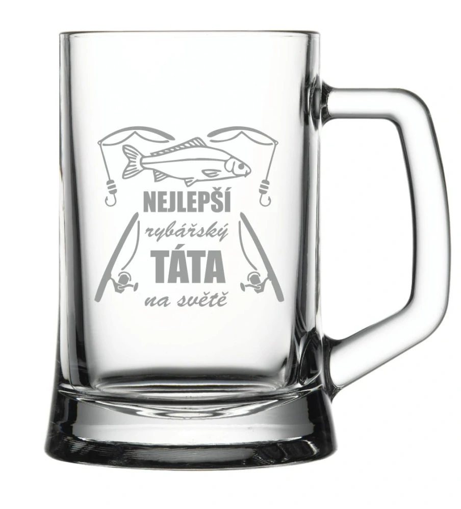 Půllitr s pískovaným motivem "NEJLEPŠÍ TÁTA"