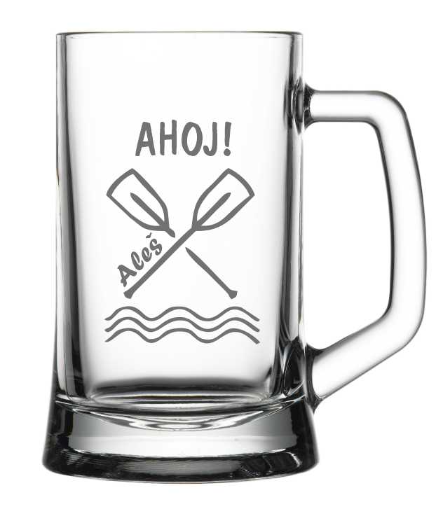 Třetinka s pískovaným motivem "VODÁK"