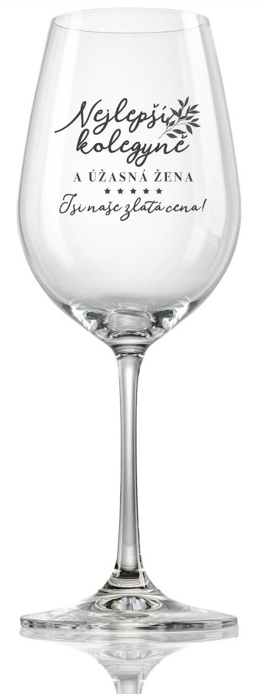 Sklenička na víno "NEJLEPŠÍ KOLEGYNĚ", 1 ks