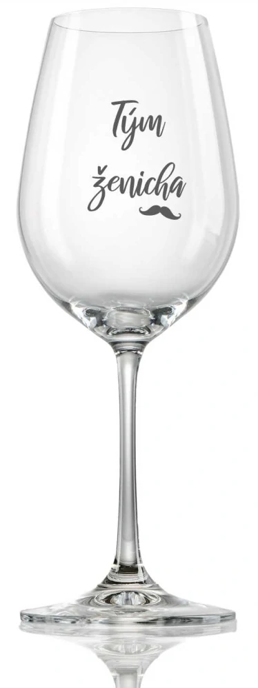 Svatební sklenička Tým ženicha, 1 ks