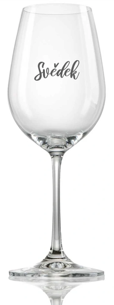 Sklenička na víno Svědek, 1 ks