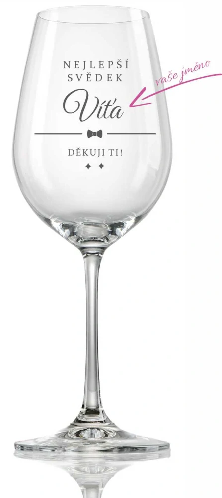 Sklenička na víno Svědek se jménem, 1 ks