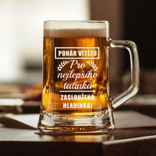Půllitr s pískovaným motivem "POHÁR VÍTĚZŮ"