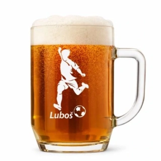 Půllitr s pískovaným motivem "FOTBALISTA"