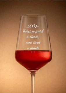 Sklenička na víno "ŽIVOT", 1ks