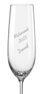 Maturitní sklenička na sekt se jménem 190ml, 1 ks