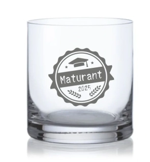 Maturitní sklenička na whisky Logo 280ml, 1 ks