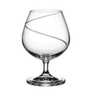Bohemia Crystal Sklenice na koňak 400 ml dekor ATLANTIS, 6 ks