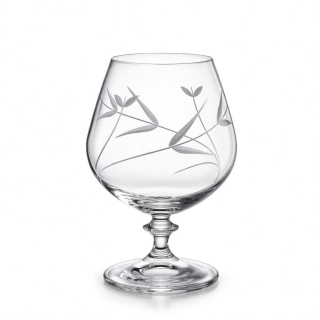Bohemia Crystal Sklenice na koňak 400 ml dekor ELEGANCE, 6 ks