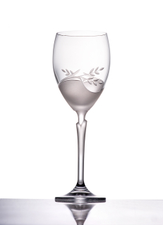 Bohemia Crystal Sklenice na víno 250 ml dekor CAROLINE, 6 ks