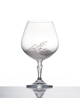 Bohemia Crystal Sklenice na koňak 400 ml dekor CAROLINE, 6 ks