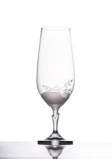 Bohemia Crystal Sklenice na pivo 380 ml dekor CAROLINE, 6 ks