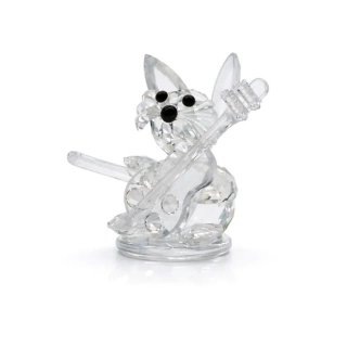 Bohemia Crystal Broušená figurka ZAJÍC-BASA, 1ks