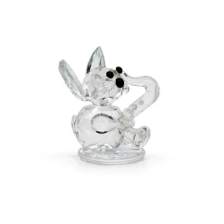 Bohemia Crystal Broušená figurka ZAJÍC-SAXOFON, 1ks