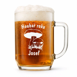 Půllitr s pískovaným motivem "HOUBAŘ ROKU"