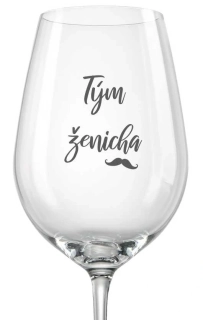 Svatební sklenička Tým ženicha, 1 ks