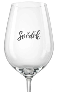 Sklenička na víno Svědek, 1 ks