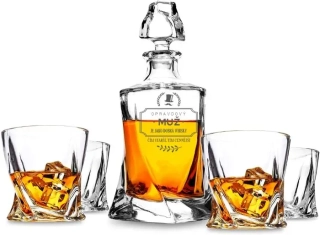 Set na whisky Quadro 1+6 "OPRAVDOVÝ MUŽ", 1ks