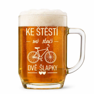 Půllitr s pískovaným motivem "KOLO"