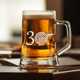 Půllitr s pískovaným motivem "ŠIPKY"