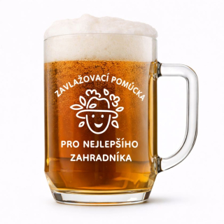 Půllitr s pískovaným motivem "NEJLEPŠÍ ZAHRADNÍK"