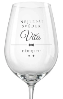 Sklenička na víno Svědek se jménem, 1 ks